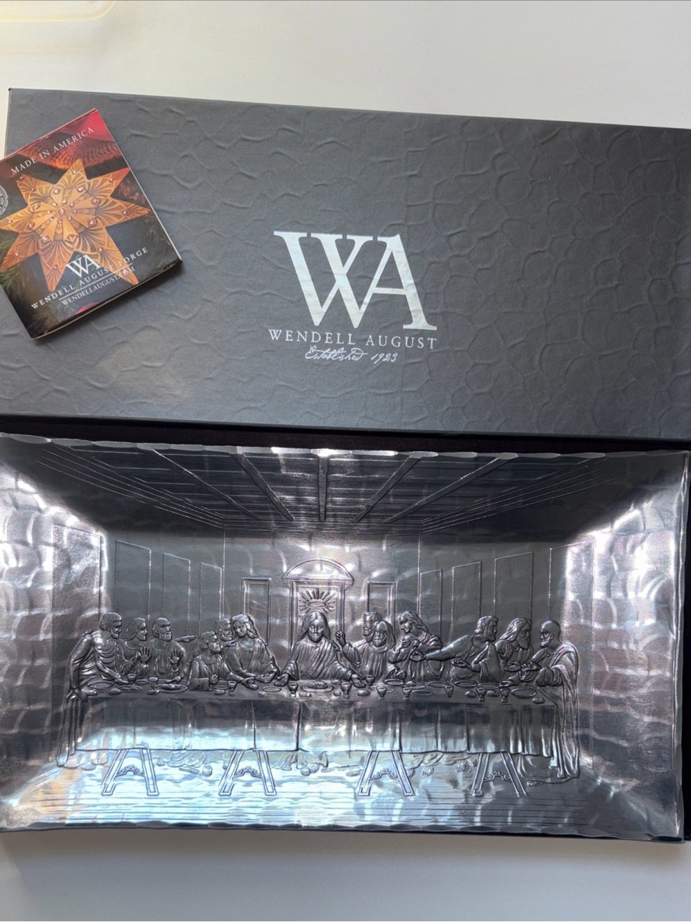 Wendell August Silver Finish Decorative Tray - Silver